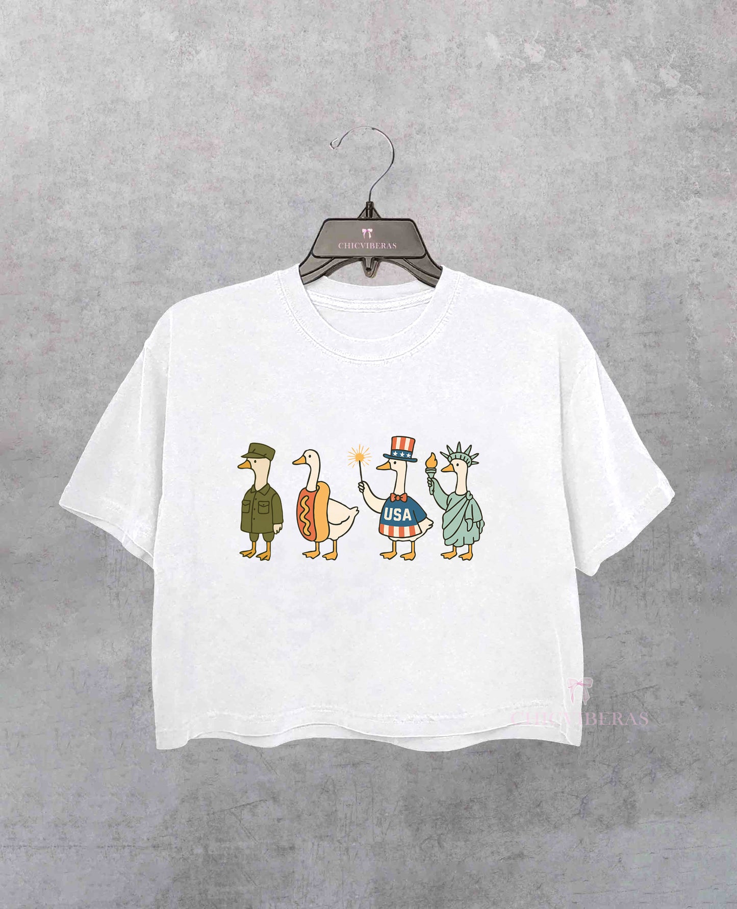 4th of July Silly Goose USA Crop Shirt
