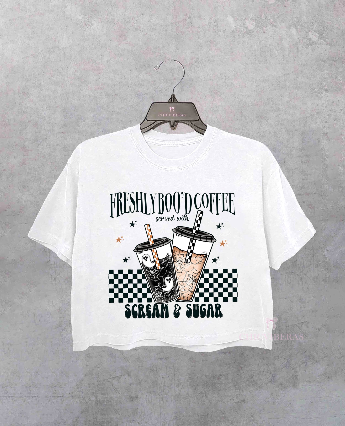 Freshly Boo’d Coffee Halloween Crop Shirt