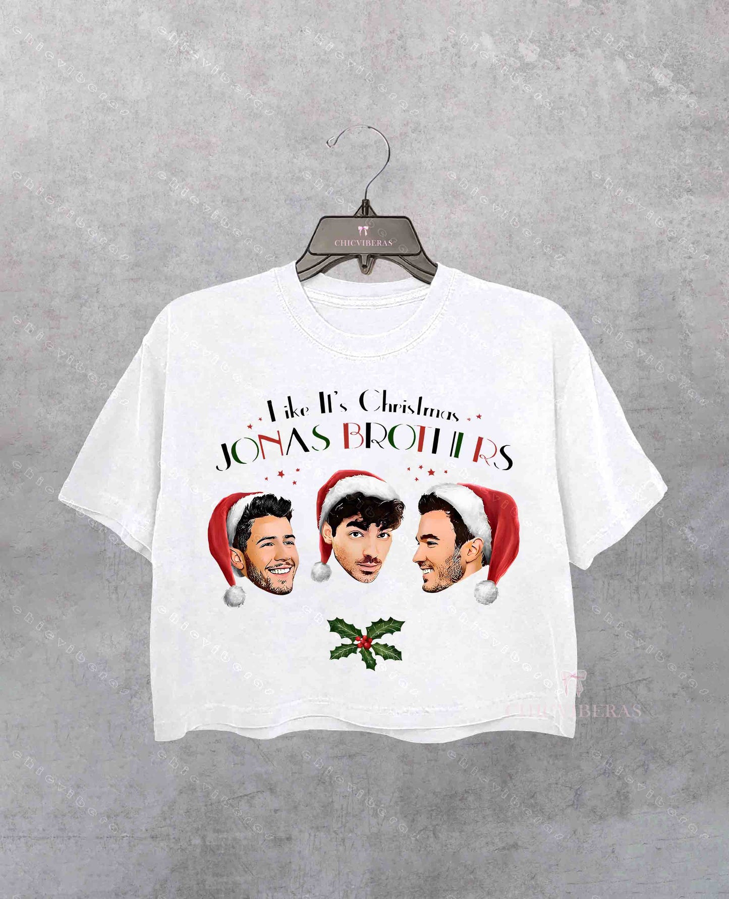 Jonas Brothers Christmas Crop Shirt