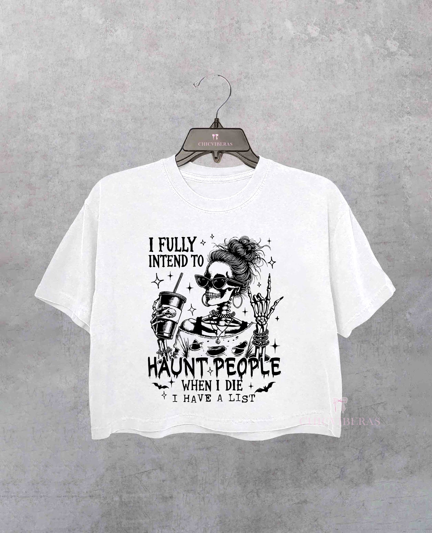 I Fully Intend To Haunt People Halloween Crop Shirt