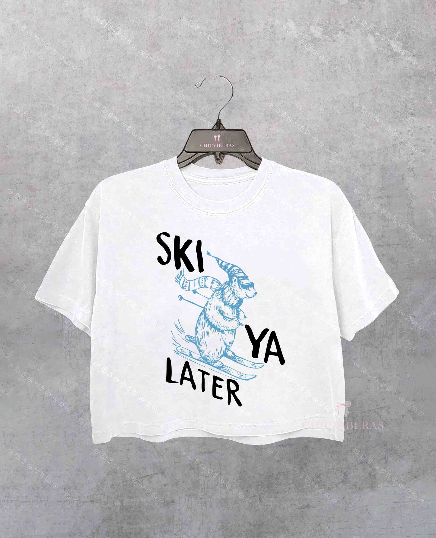Ski Ya Later Polar Bear Crop Shirt