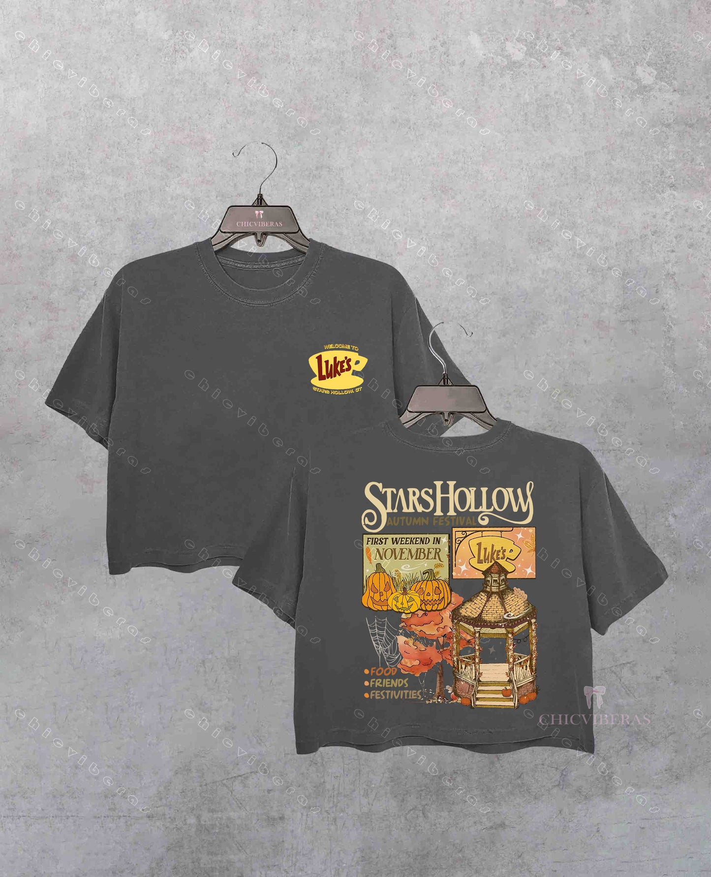 Stars Hallow Luke's Fall Vibes Crop Shirt