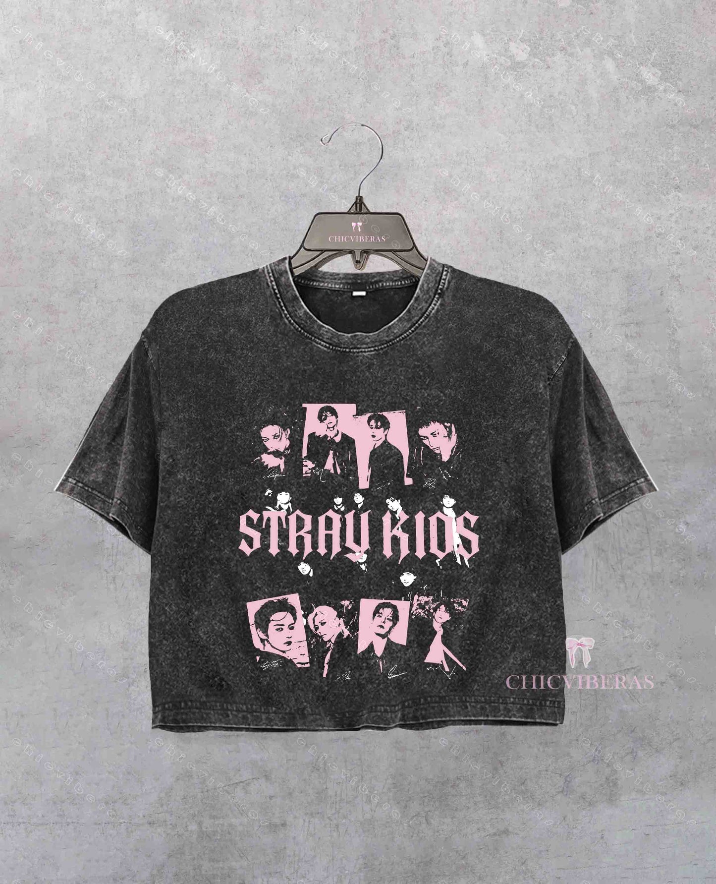 Stray Kids Skz Vintage Music Crop Shirt