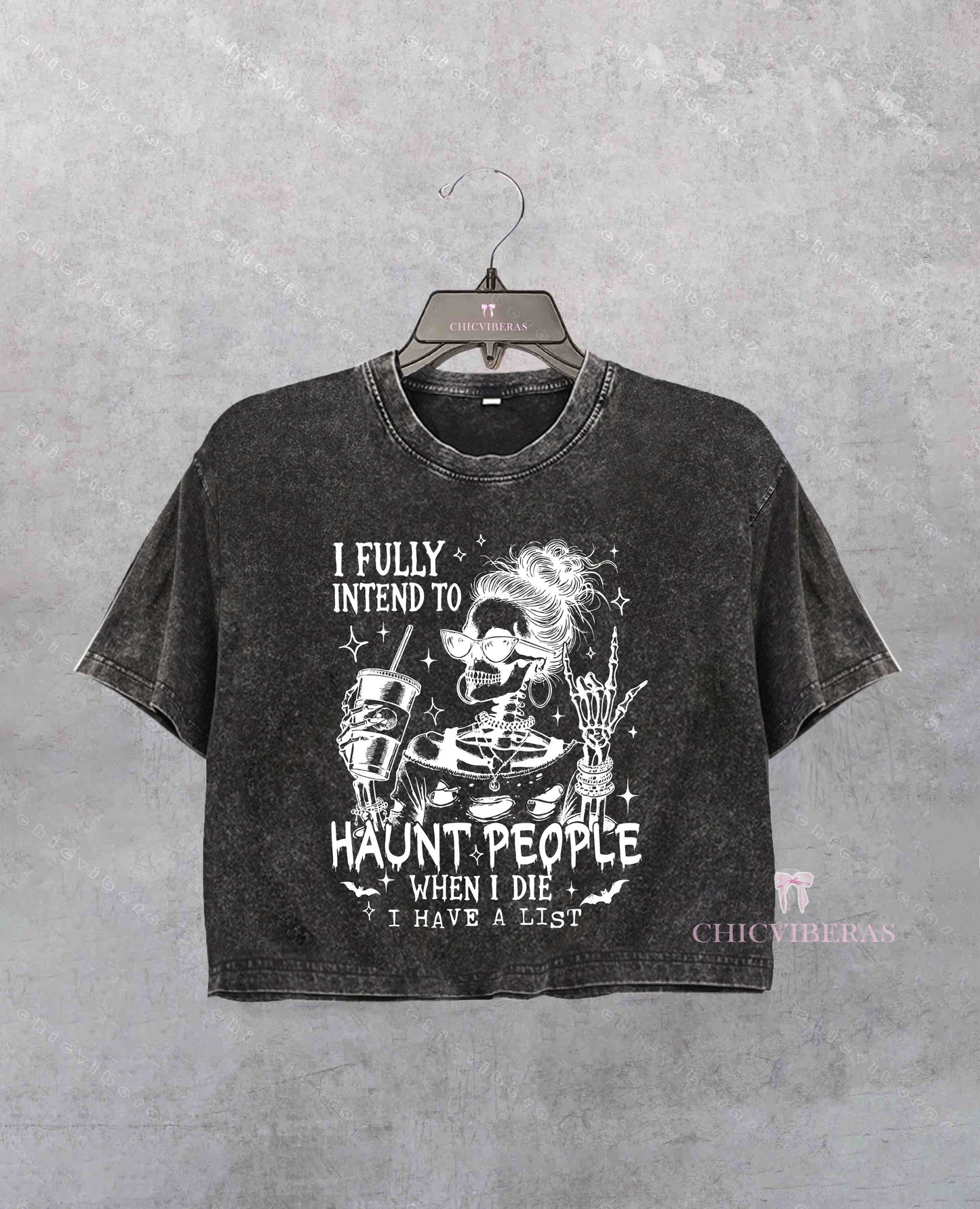 I Fully Intend To Haunt People Halloween Crop Shirt