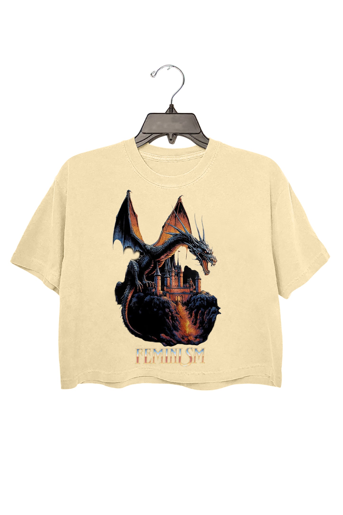 Feminism Dragon Fantasy Crop Shirt