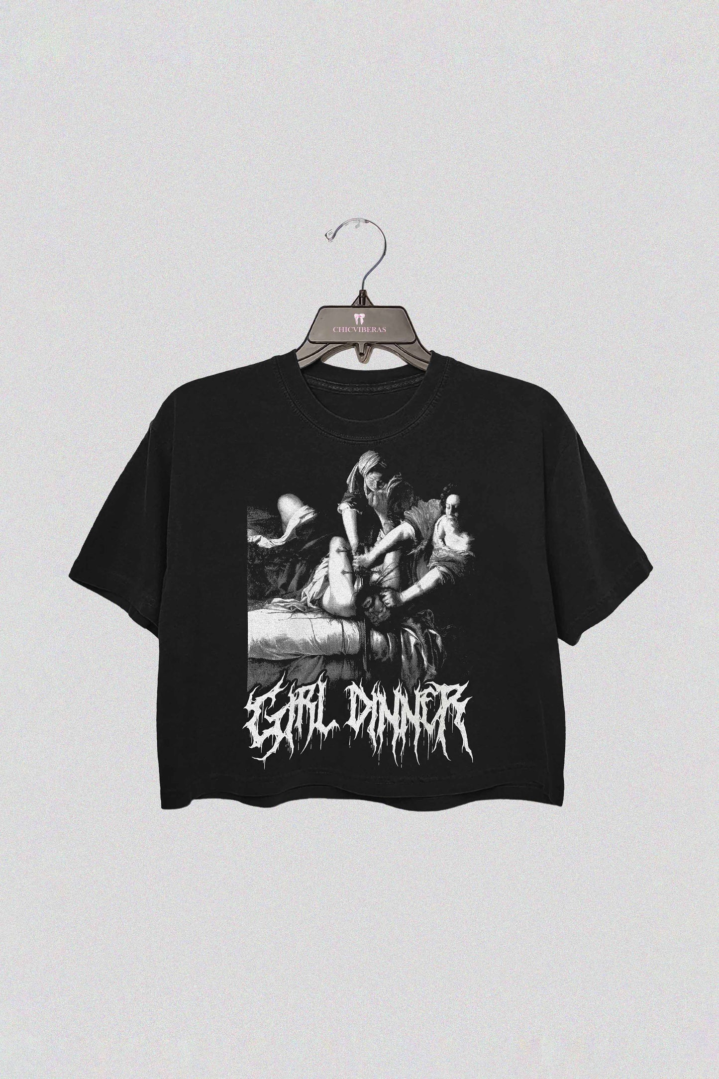 Black Metal Girl Dinner Feminist Baroque Art History Baby Tee