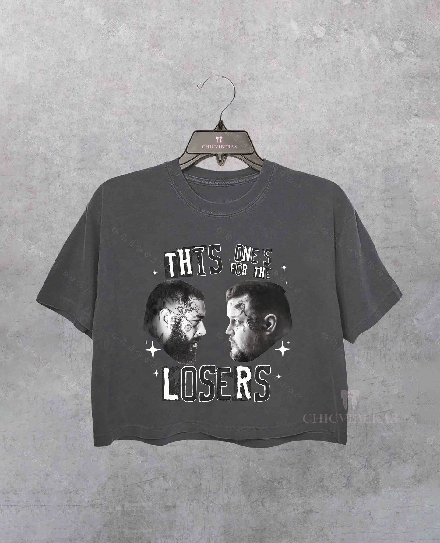 This Ones For The Losers- Post & Jelly Crop Shirt