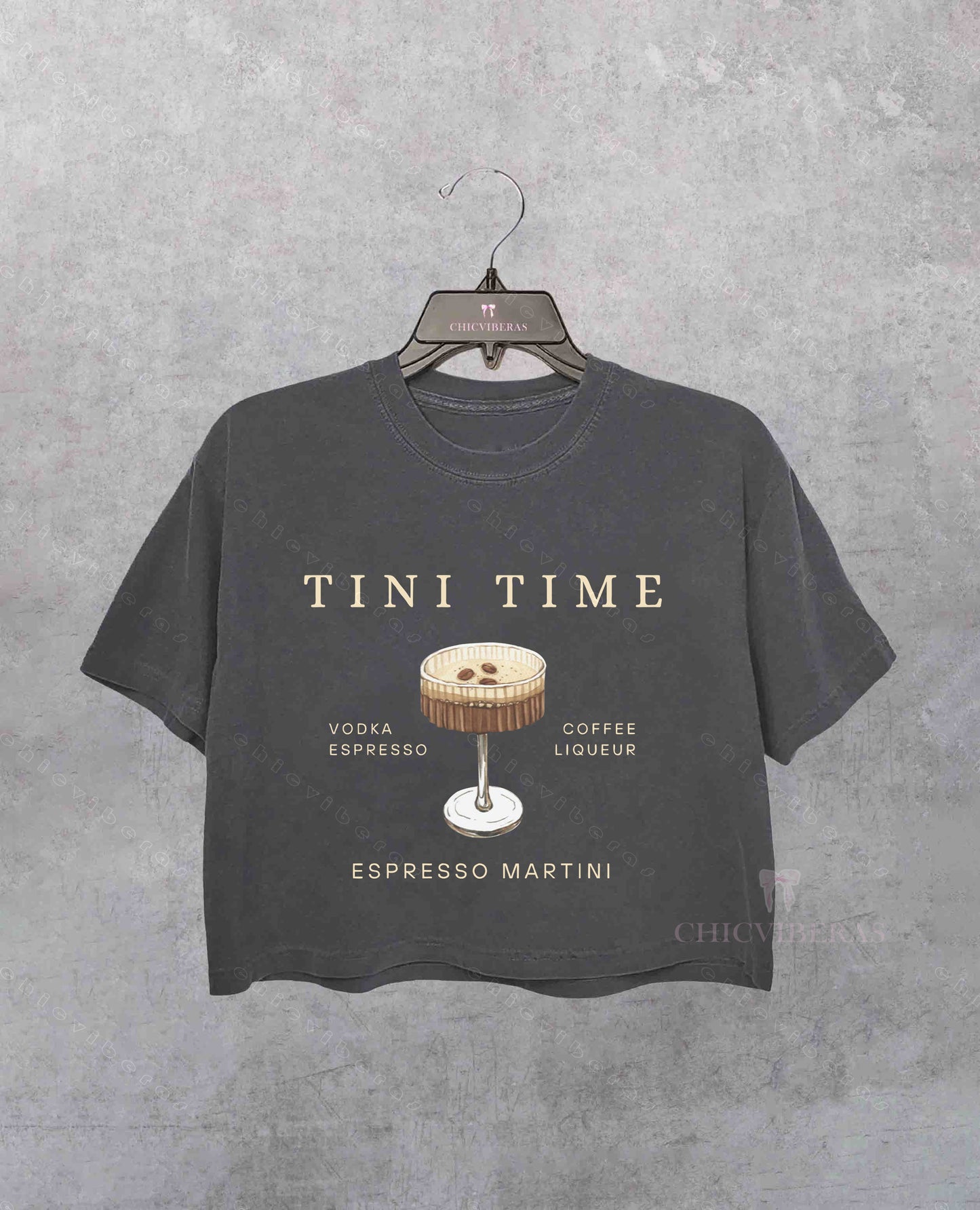 Espresso Martini Tini Time Crop Shirt