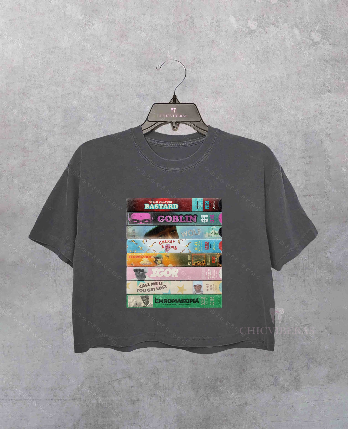 Tyler The Creator VHS Discography Crop Shirt