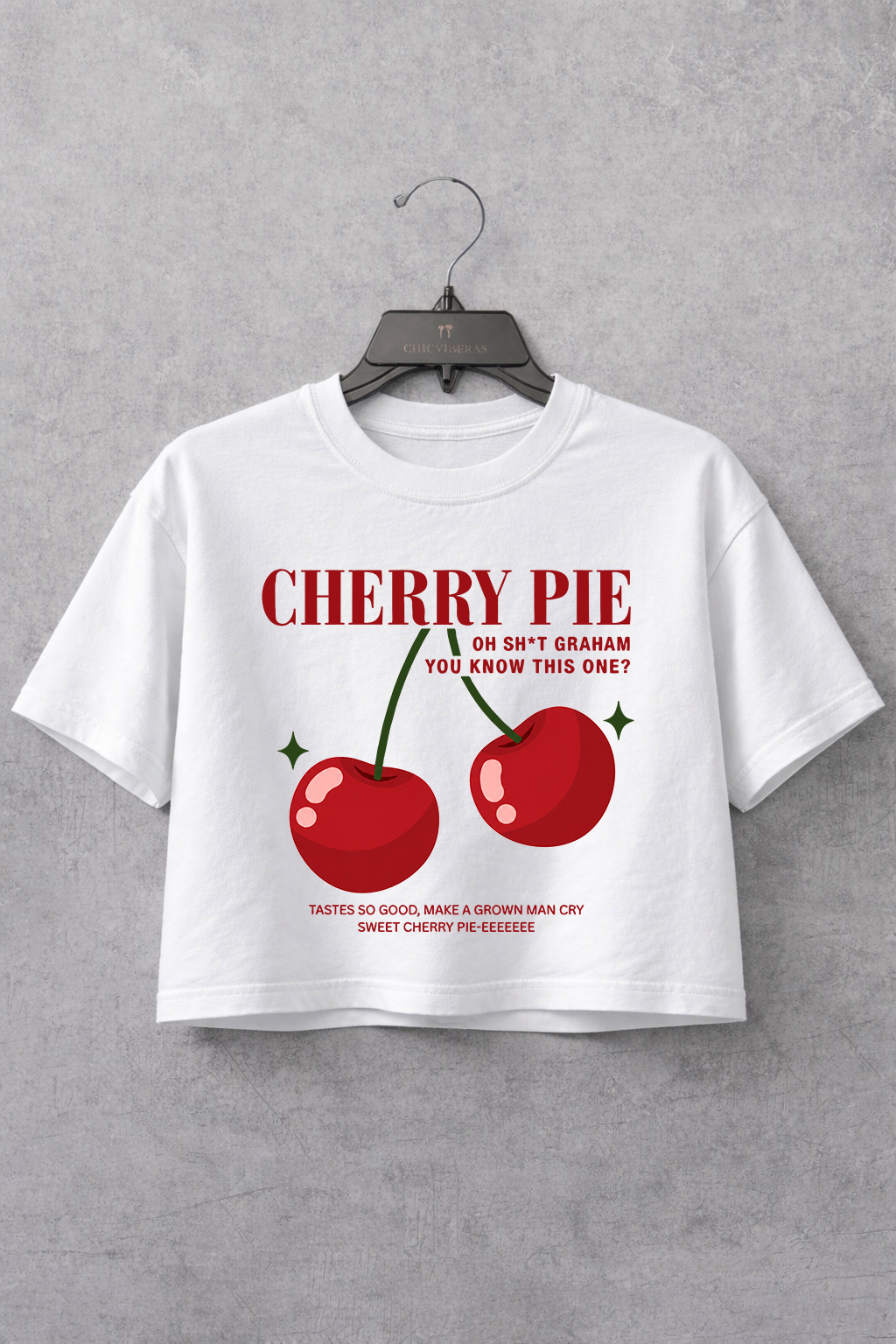Sweet Cherry Pie Off Campus Crop Shirt