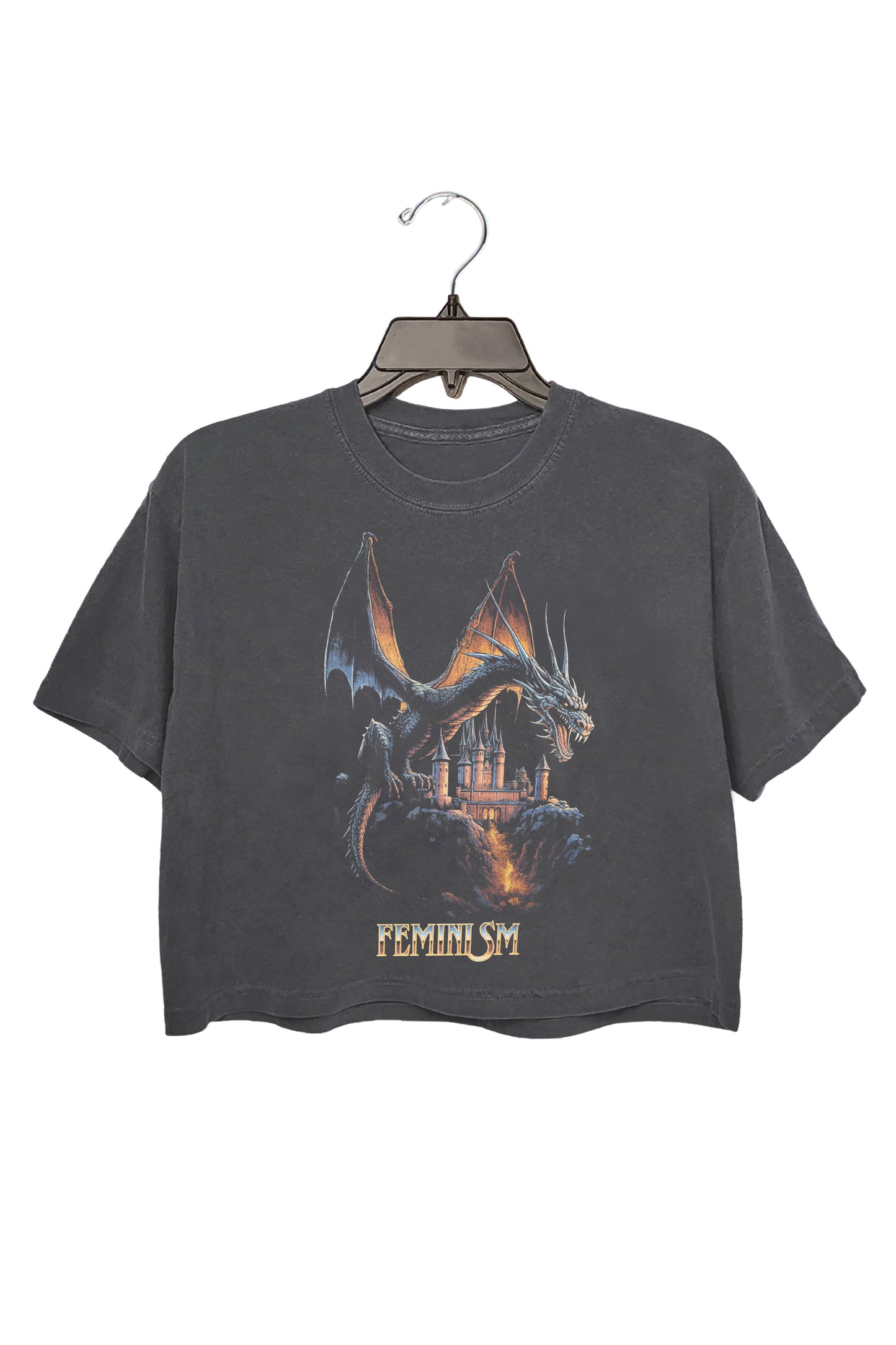 Feminism Dragon Fantasy Crop Shirt