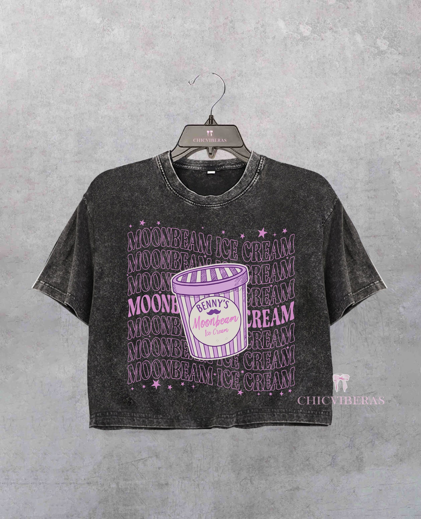 Moonbeam Ice Cream Music Crop Shirt