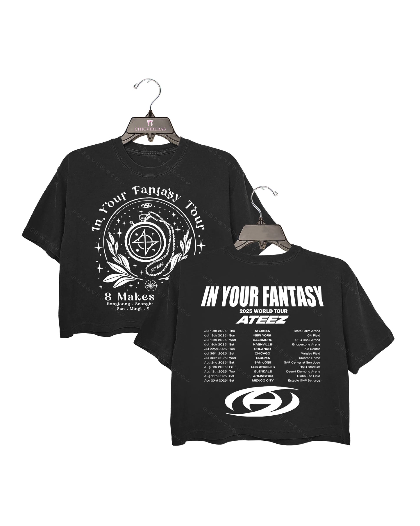 Ateez 2025 World Tour in Your Fantasy Crop Shirt
