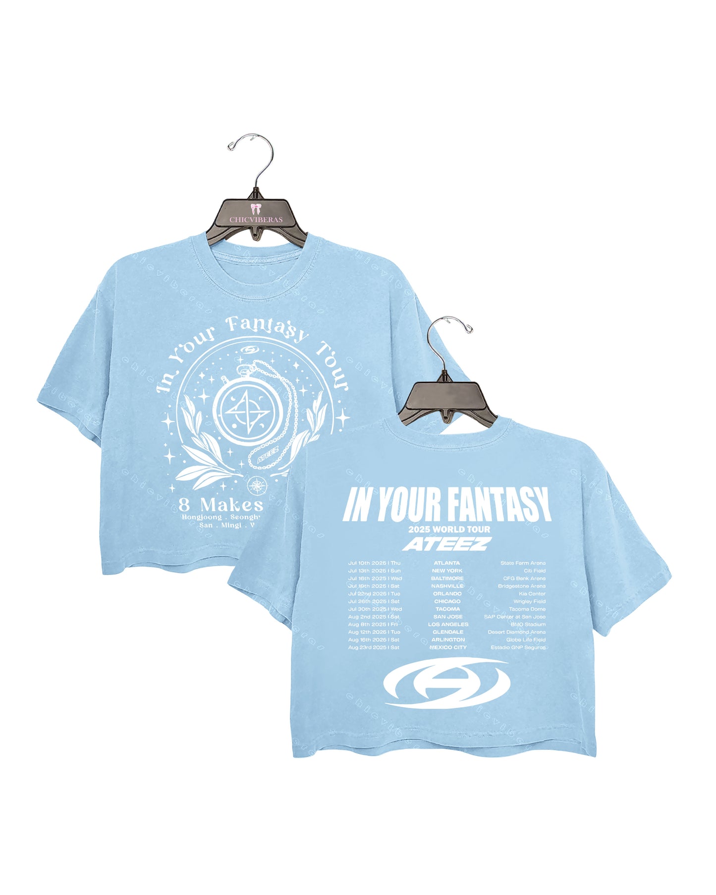 Ateez 2025 World Tour in Your Fantasy Crop Shirt