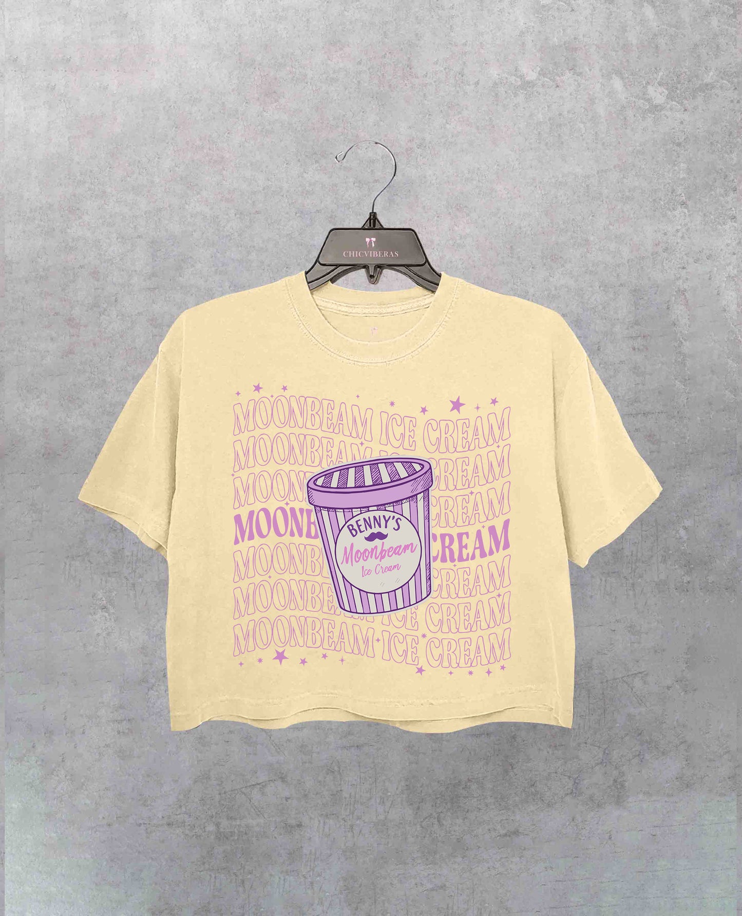 Moonbeam Ice Cream Music Crop Shirt