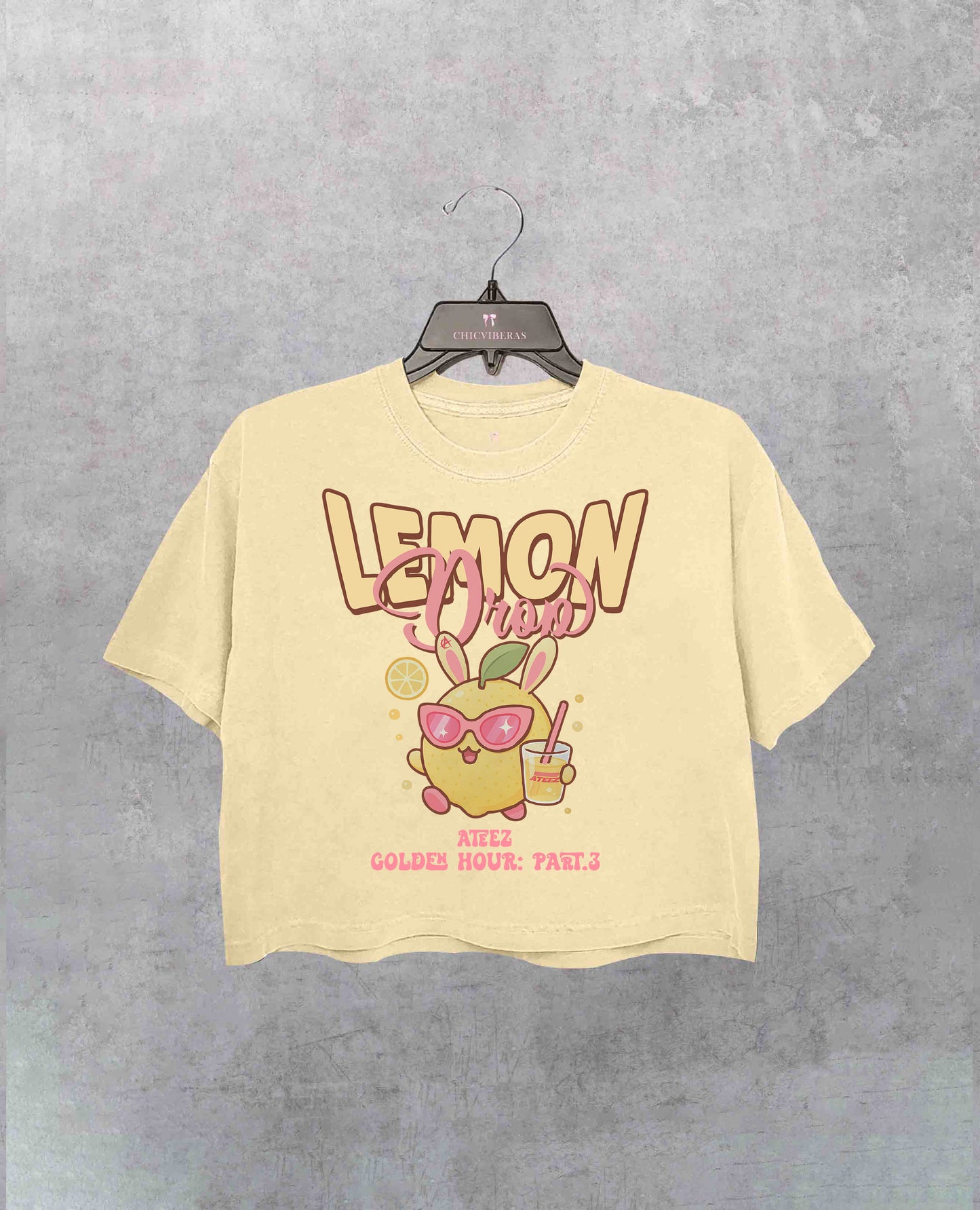 Retro Ateez Lemon Drop Crop Shirt