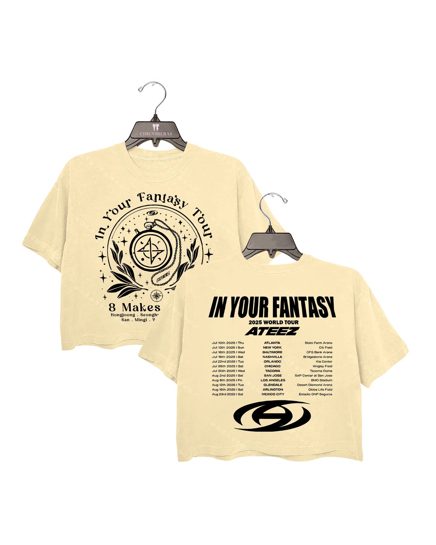 Ateez 2025 World Tour in Your Fantasy Crop Shirt