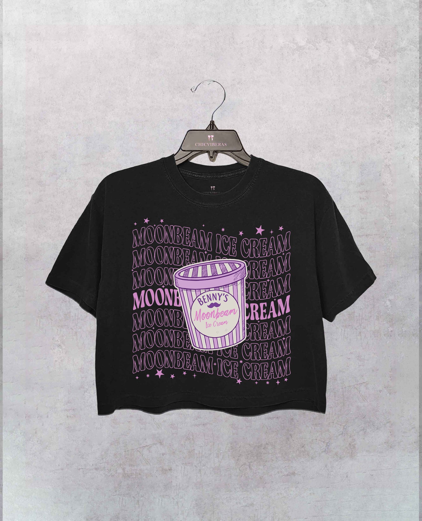 Moonbeam Ice Cream Music Crop Shirt