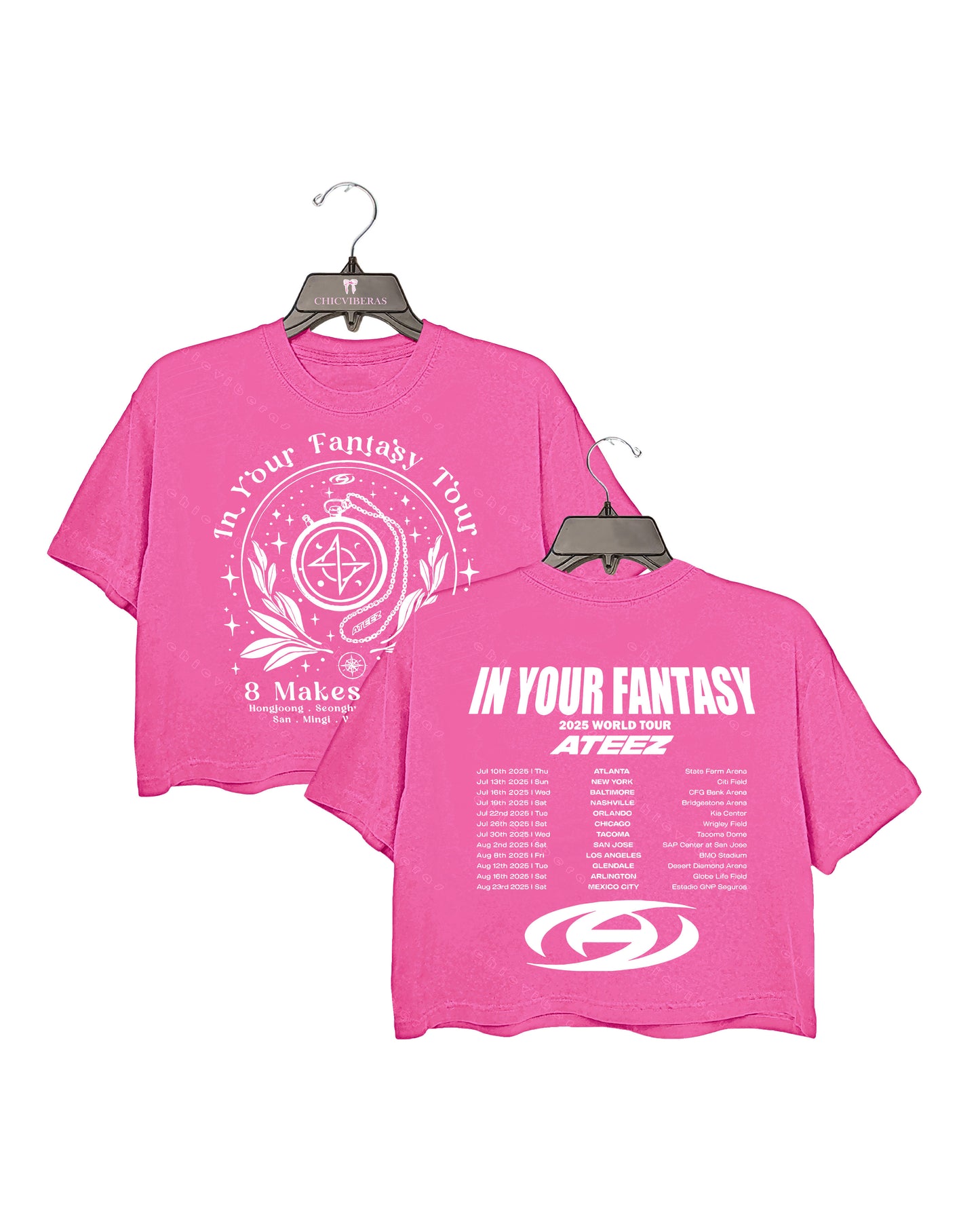 Ateez 2025 World Tour in Your Fantasy Crop Shirt
