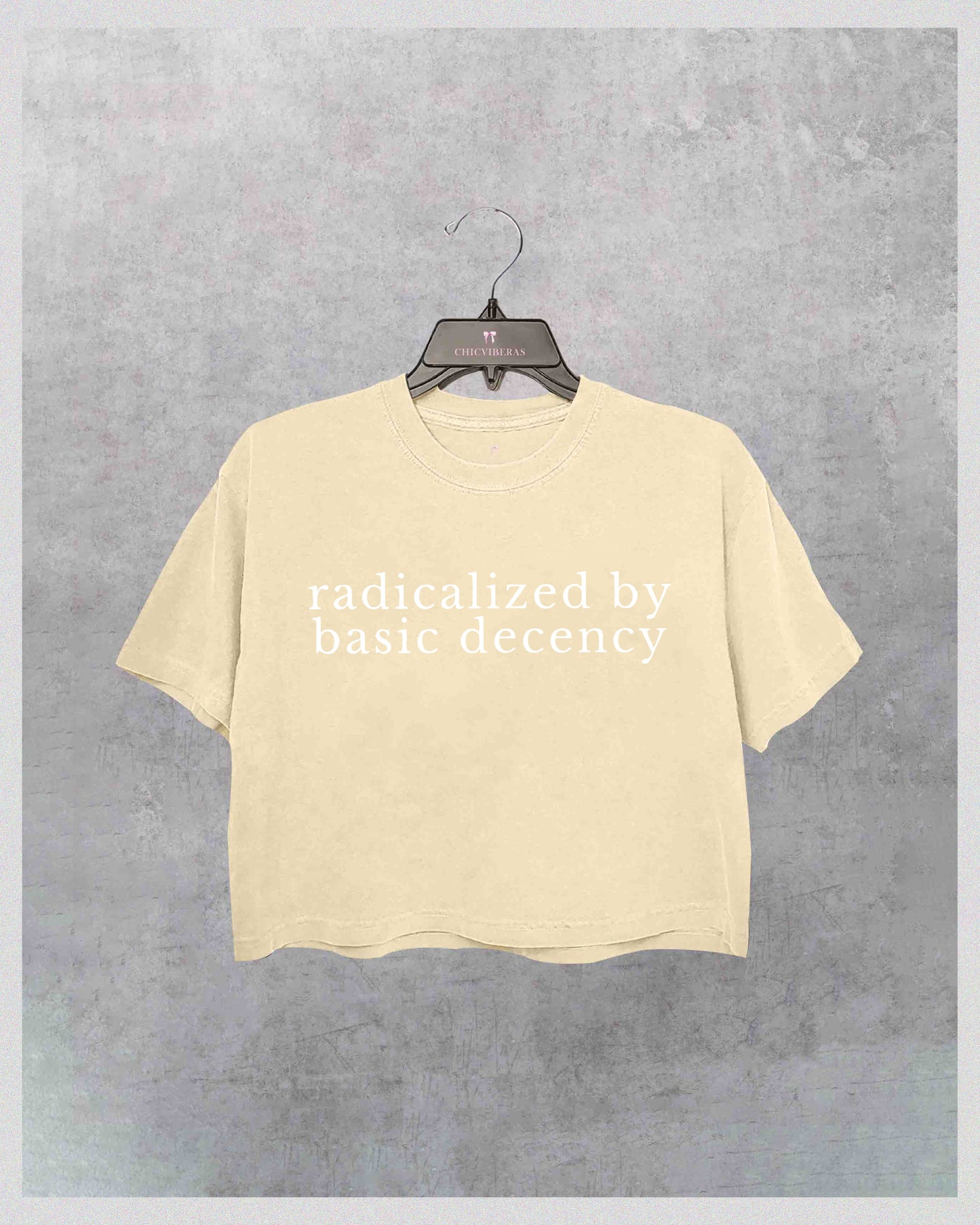 Radicalized By Basic Decency Social Justice Crop Shirt