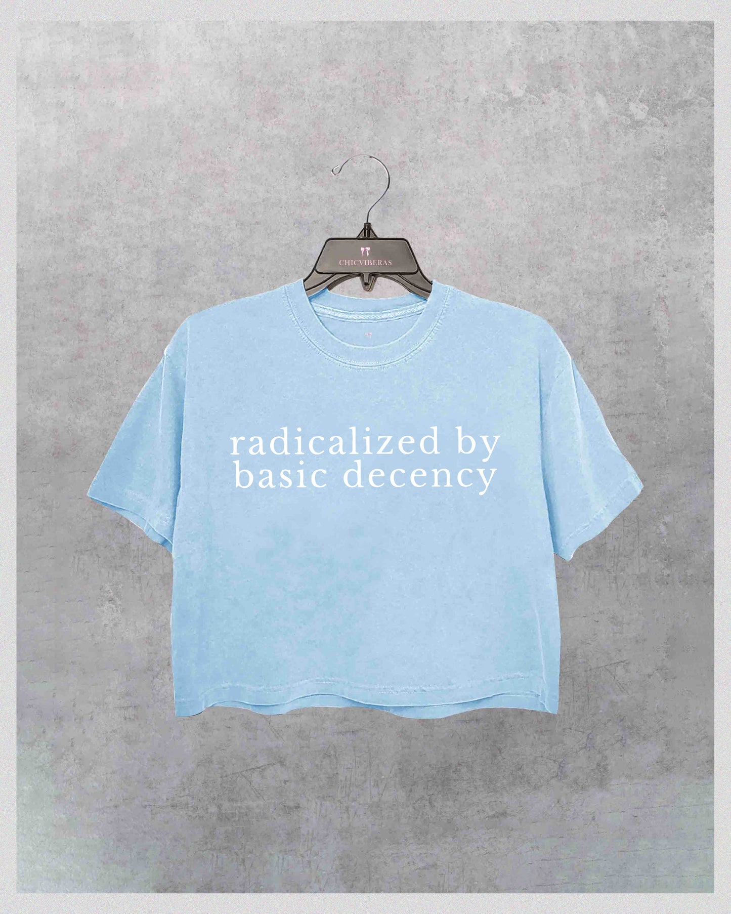 Radicalized By Basic Decency Social Justice Crop Shirt