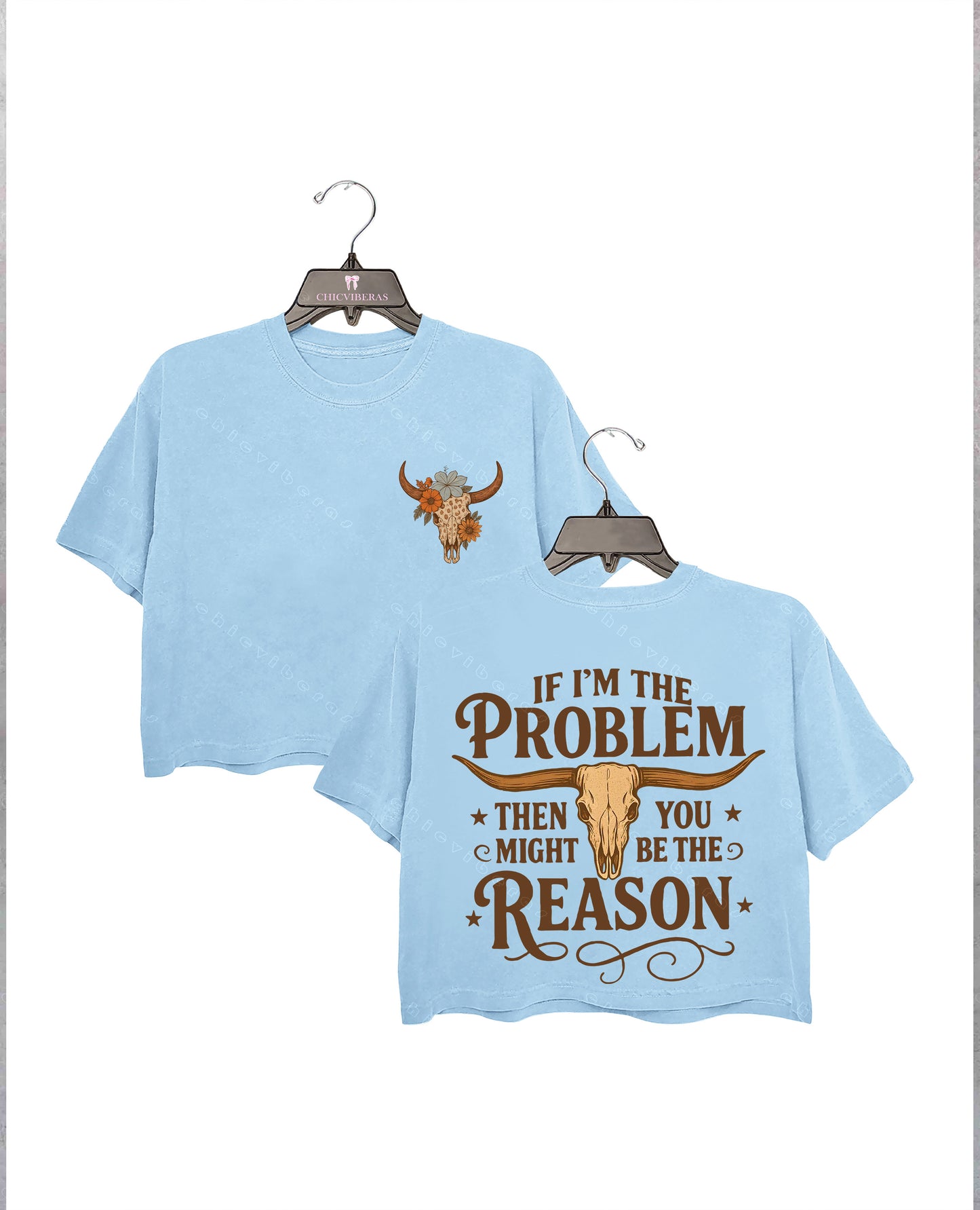 I Am The Problem Cowboy Crop Shirt