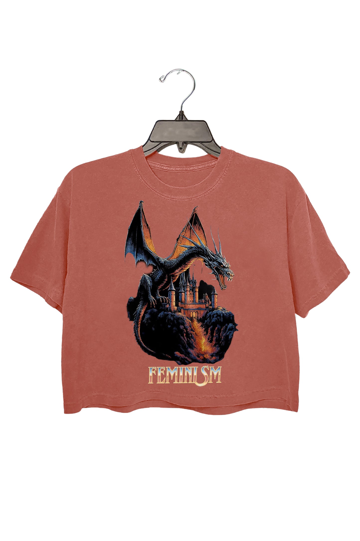Feminism Dragon Fantasy Crop Shirt