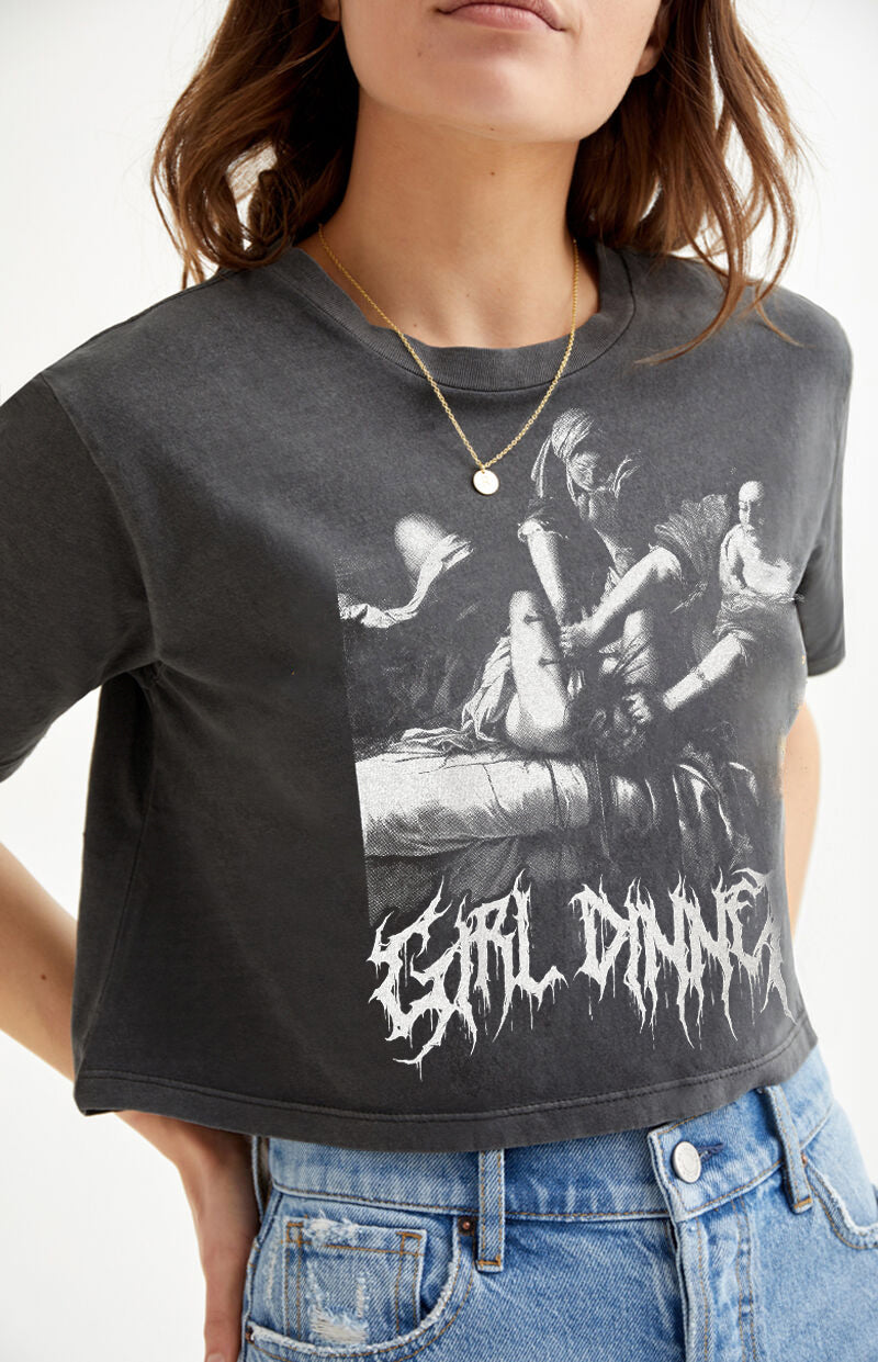 Black Metal Girl Dinner Feminist Baroque Art History Baby Tee