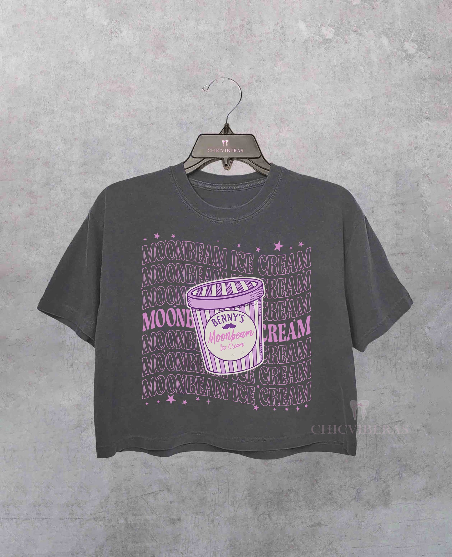 Moonbeam Ice Cream Music Crop Shirt