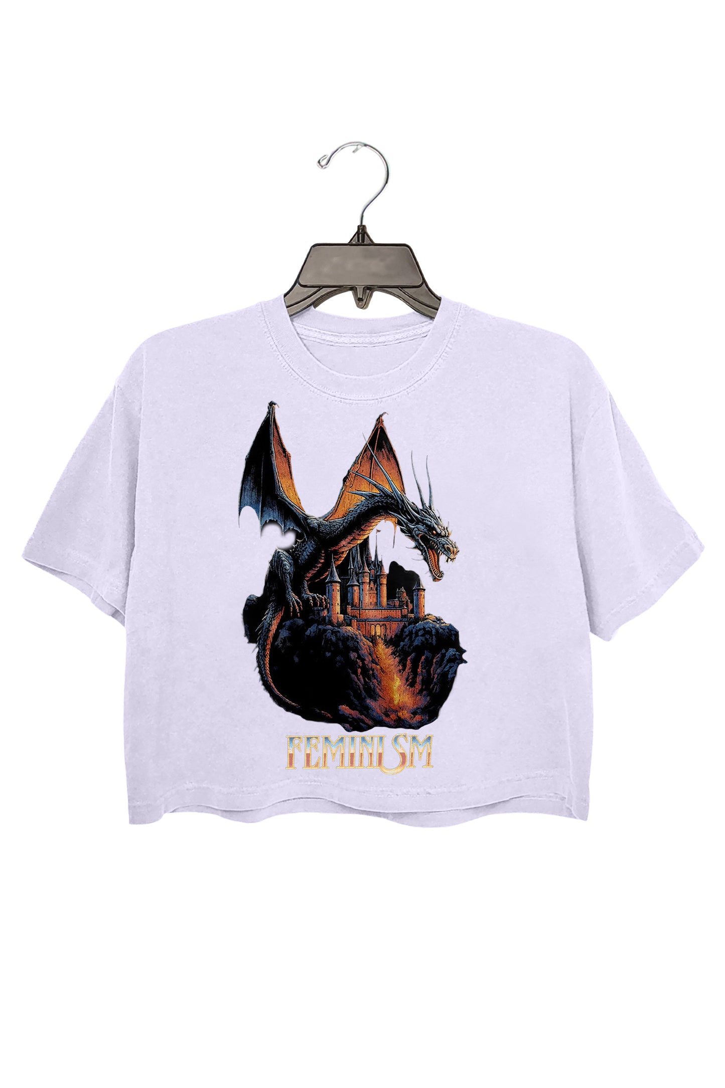 Feminism Dragon Fantasy Crop Shirt
