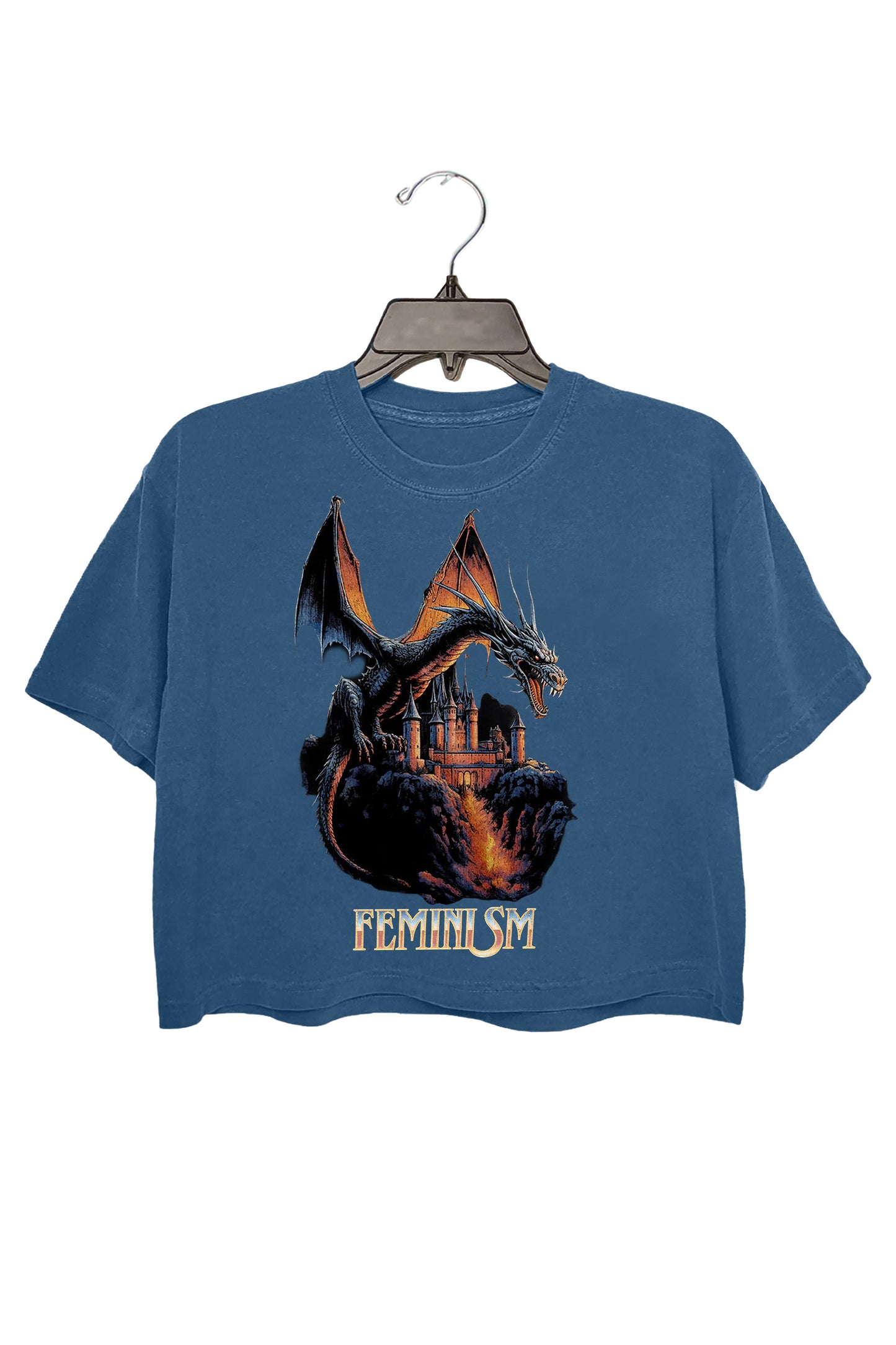 Feminism Dragon Fantasy Crop Shirt