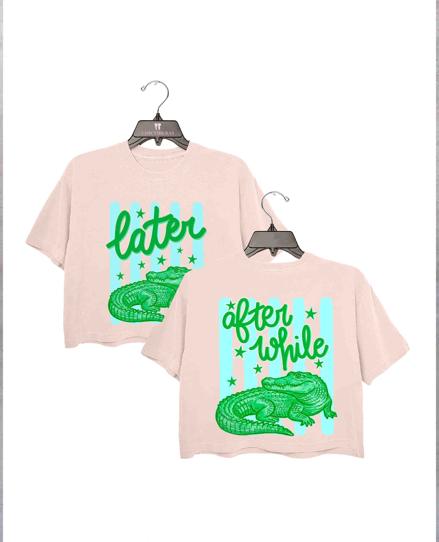 Later Gator Preppy Girly Gator Respect The Locals Crop Shirt
