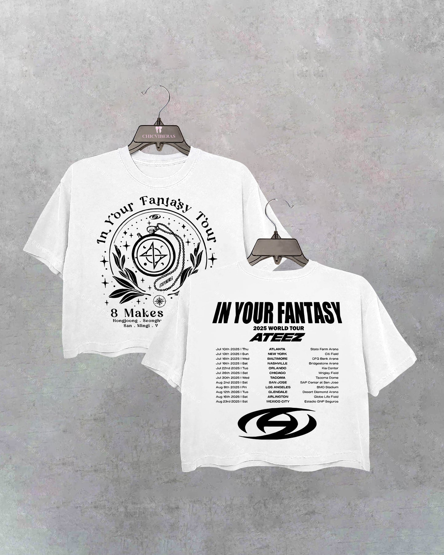 Ateez 2025 World Tour in Your Fantasy Crop Shirt
