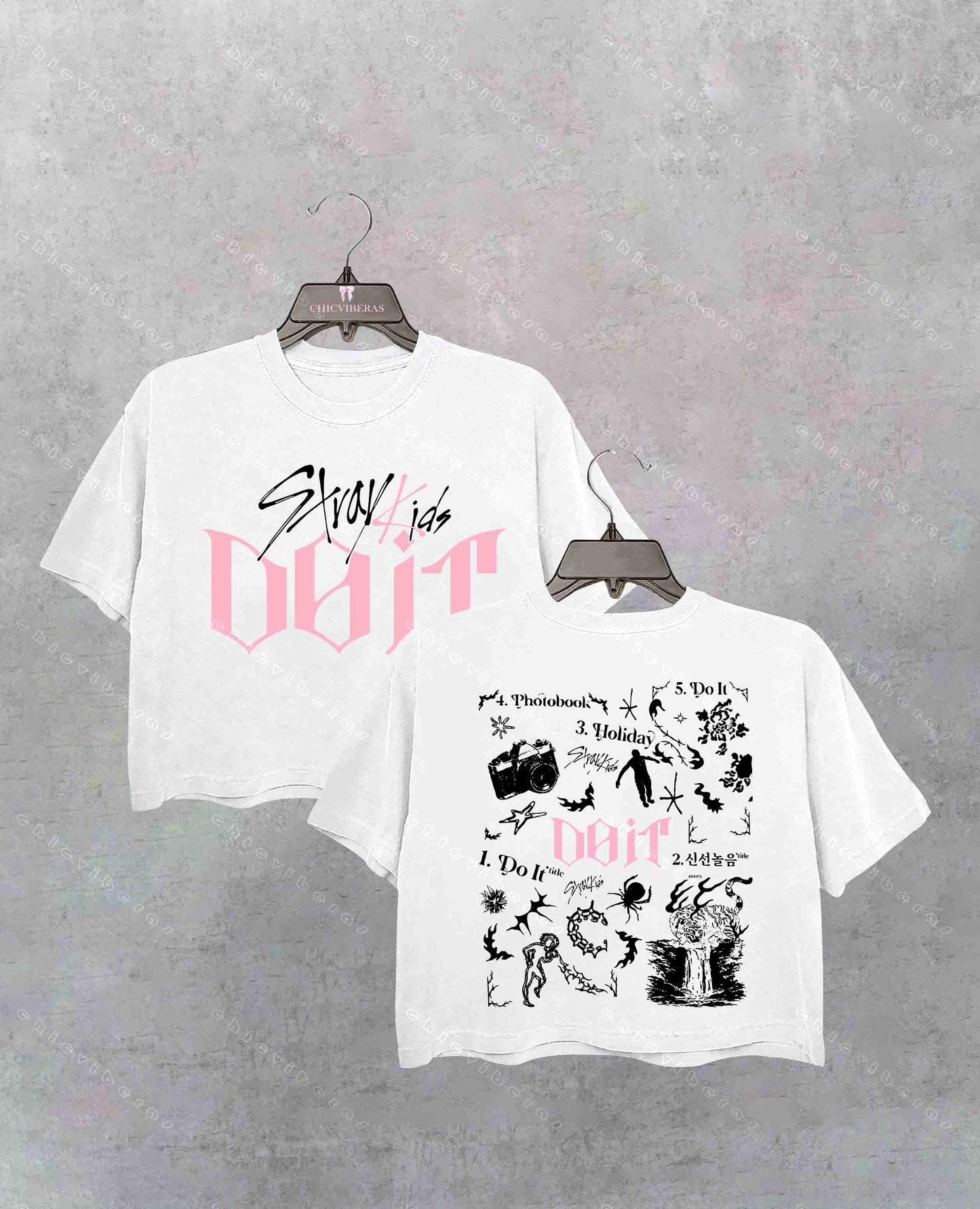 Stray Kids Do It Tracklist 2 sides Crop Shirt