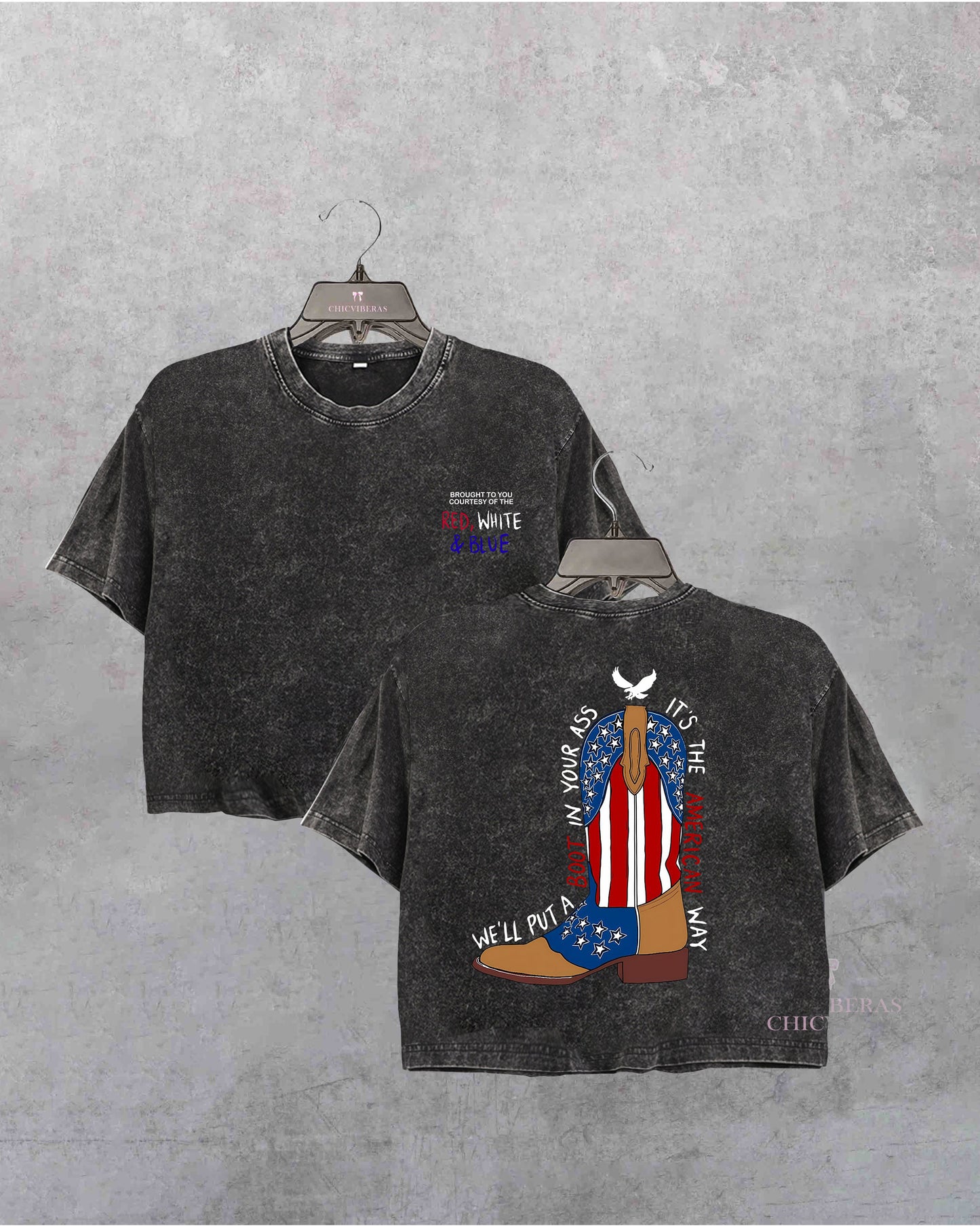 We'll Put A Boot In Your Ass , It's The American Way Crop Shirt