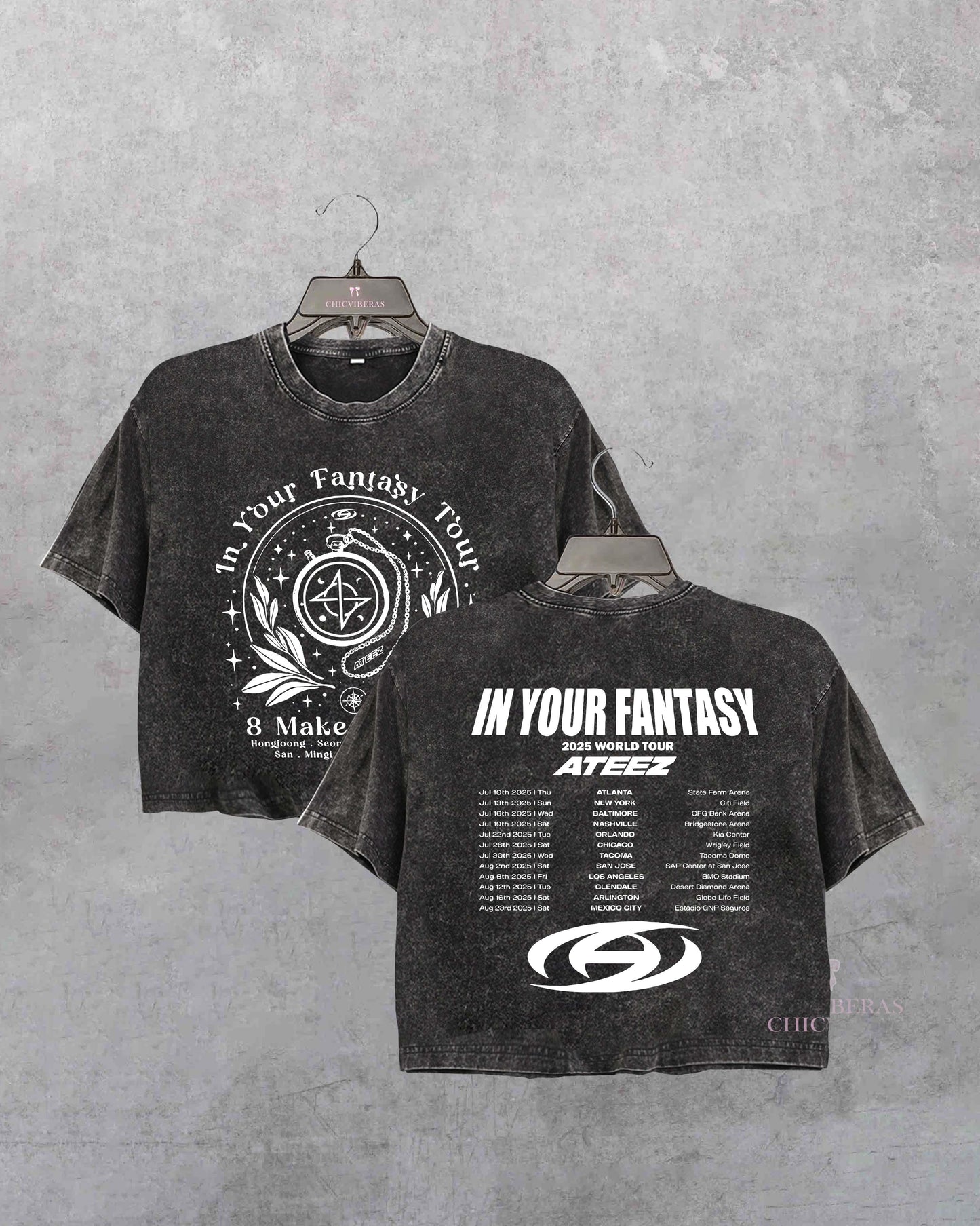Ateez 2025 World Tour in Your Fantasy Crop Shirt