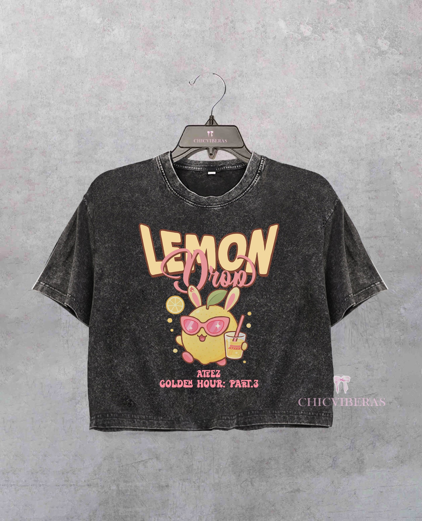 Retro Ateez Lemon Drop Crop Shirt