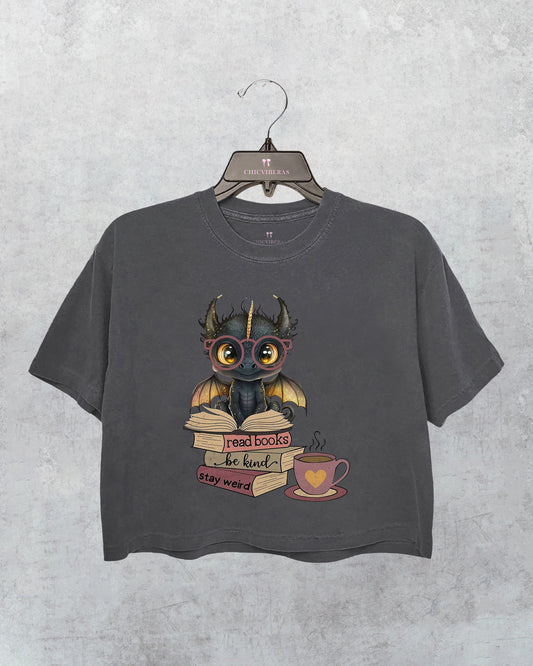 Fantasy Book Reader Fourth Wing Crop Shirt