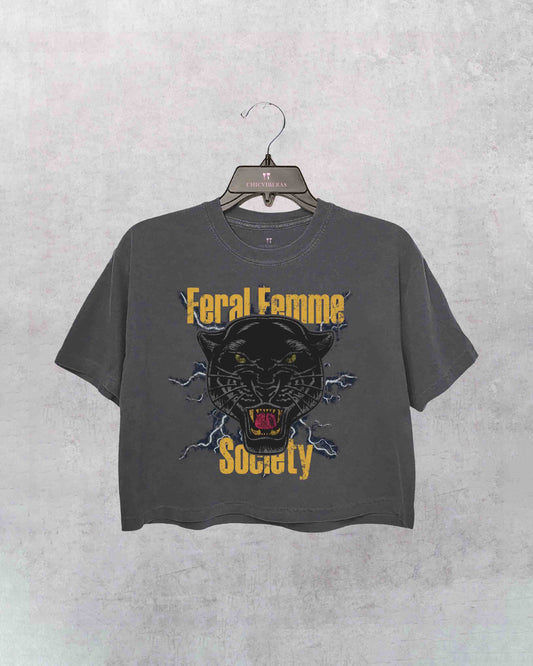 Feral Femme Society Crop Shirt