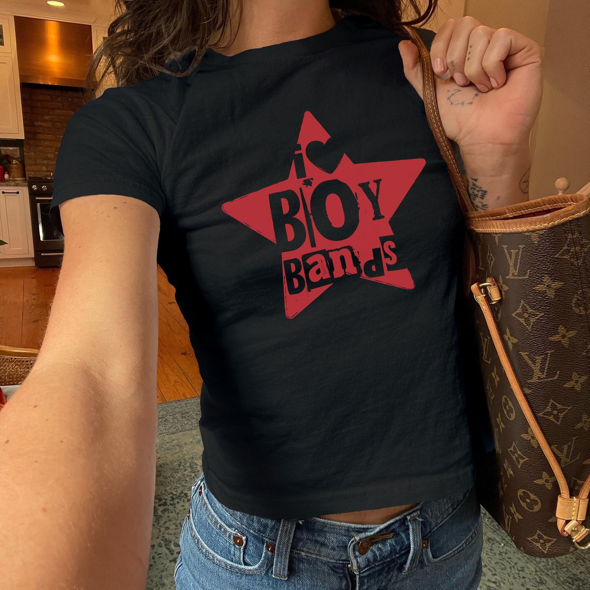 I Love Boy Bands y2k Baby Tee