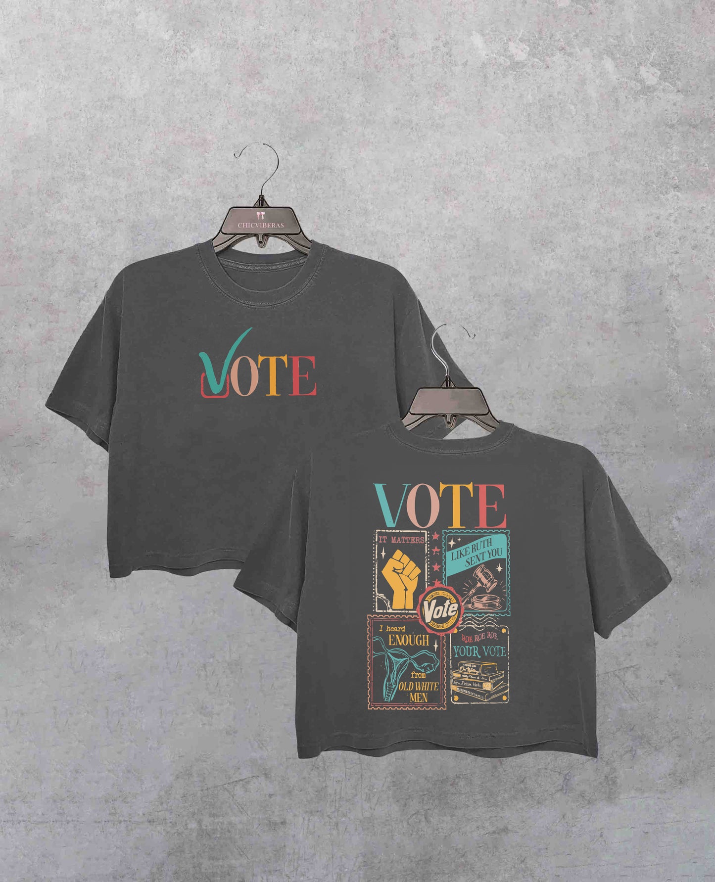 Vote,Banned Books Crop Shirt