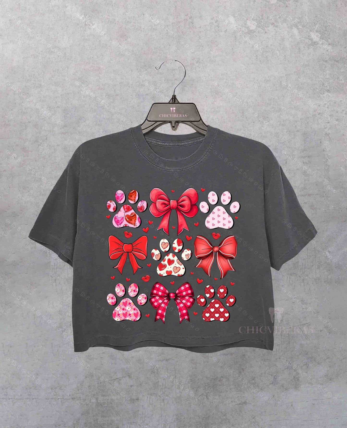 Dog Coquette Valentine's Crop Shirt