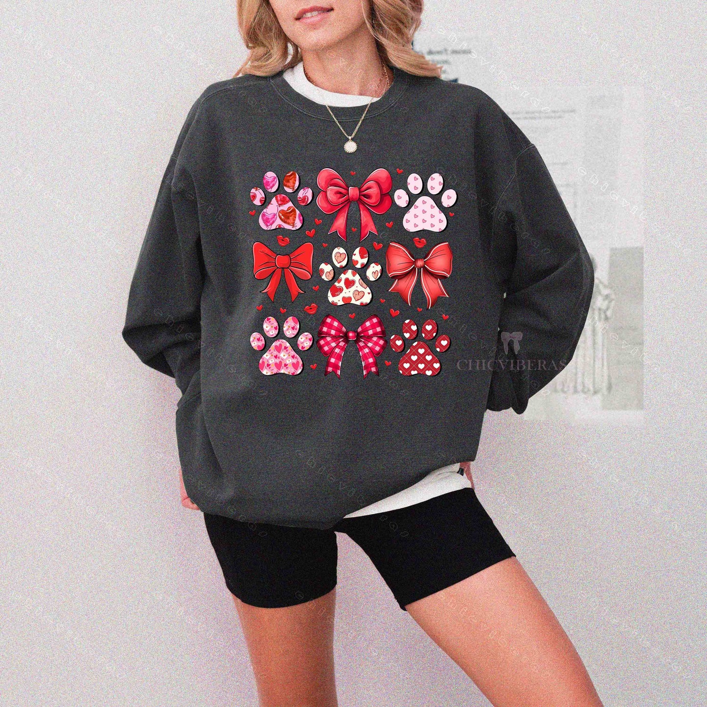 Dog Valentine Coquette Sweatshirt