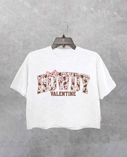 Howdy Valentine Cowboy Crop Shirt