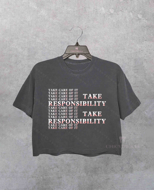 Take Responsibility Mouthwashing Game Crop Shirt