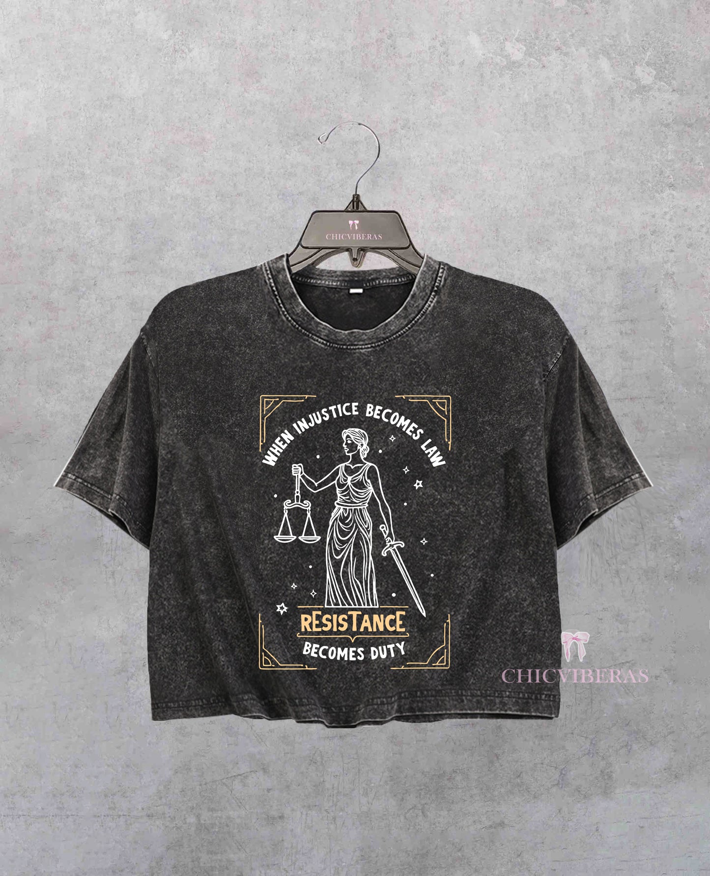 When Injustice Becomes Law Resistance Becomes Duty Washed Crop Shirt