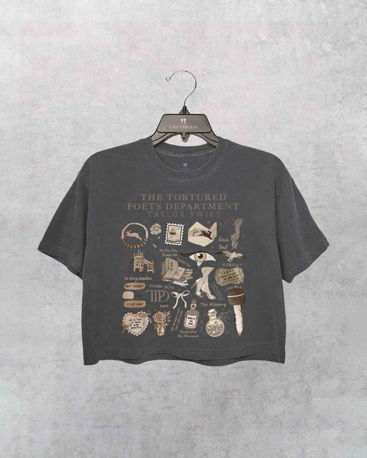 The Tortured Poet Department Tracklist  Crop Shirt