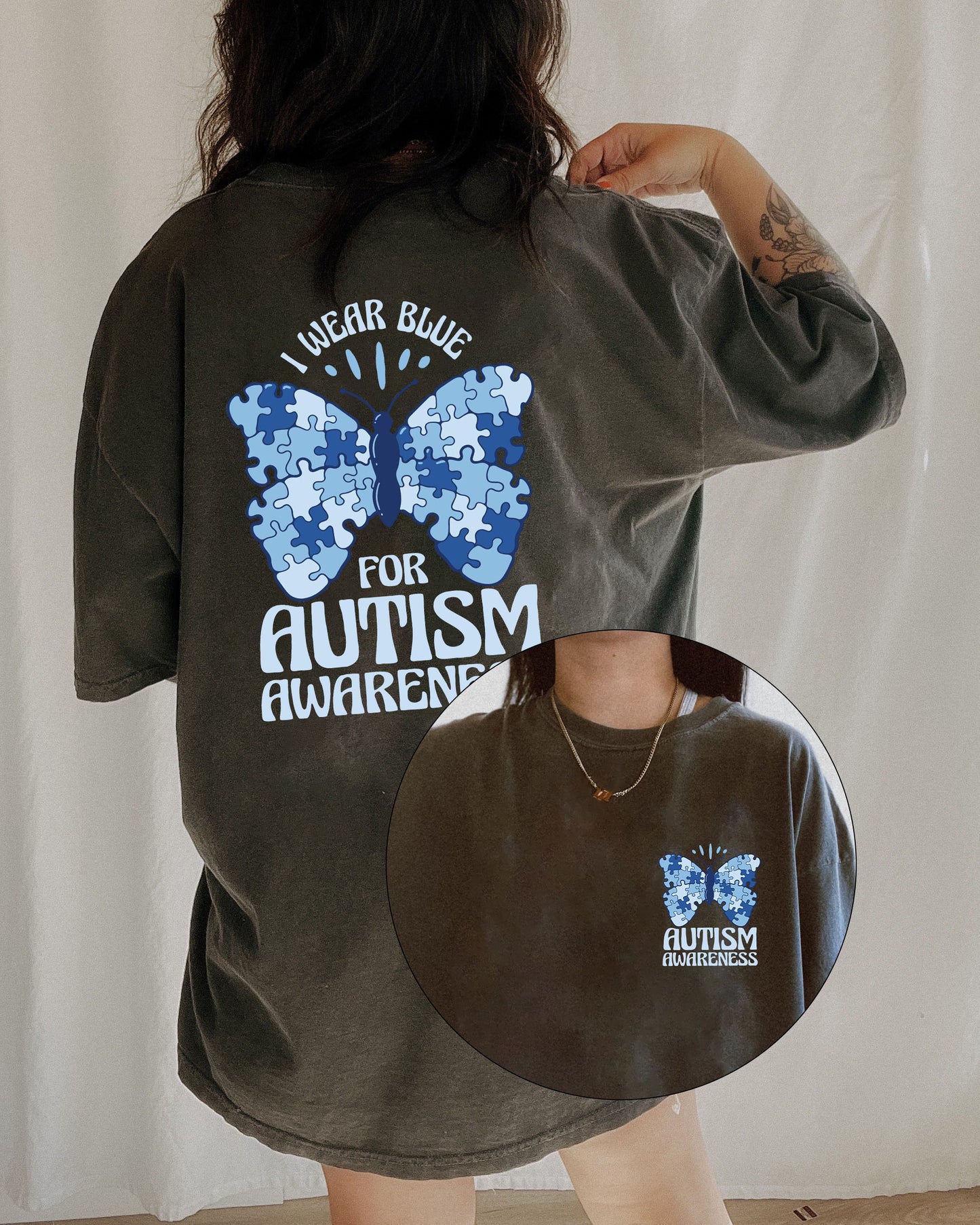 I Wear Blue For Autism Awareness Tee