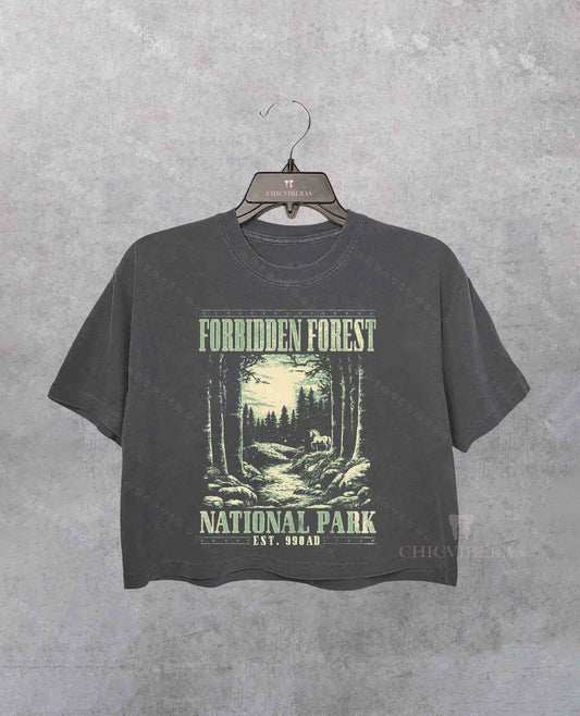 Forbidden Forest Wizarding School Bookish Crop Shirt