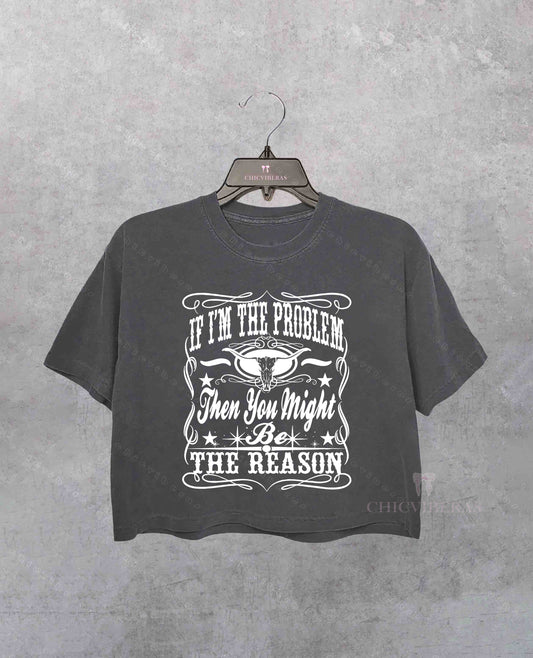 Cowboy Western Skull Crop Shirt